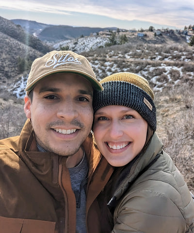 Platte and his wife, in the Colorado foothills.